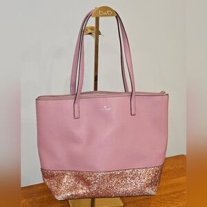 Kate Spade Greta Court Pink Glitter Penny Tote